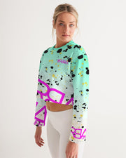 Mint and paint Women's Cropped Sweatshirt