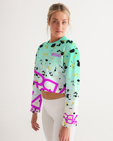 Mint and paint Women's Cropped Sweatshirt