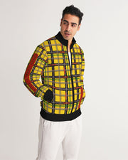 Yellow jungle plaid  Men's Track Jacket