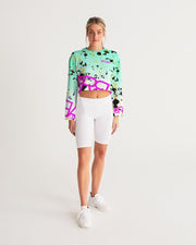 Mint and paint Women's Cropped Sweatshirt