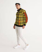 Yellow jungle plaid  Men's Track Jacket