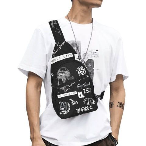 Branded BLACK CHEST BAG