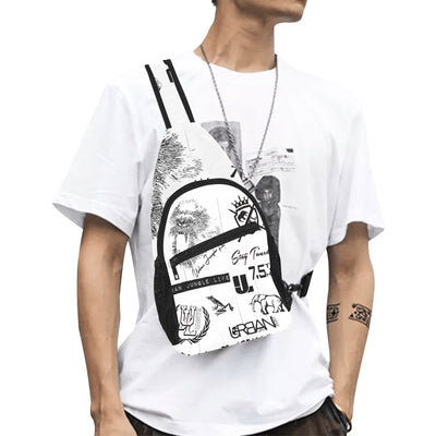 Branded WHITE CHEST BAG