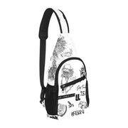 Branded WHITE CHEST BAG