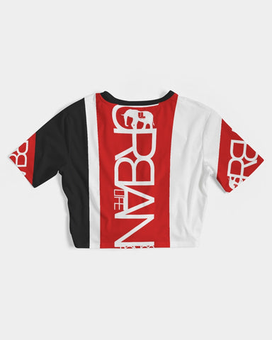 Red label 2 Women's Twist-Front Cropped Tee