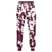 Maroon elephatigue jogger sweats