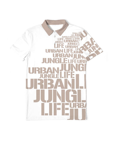 Big print Slim fit Polo (white)