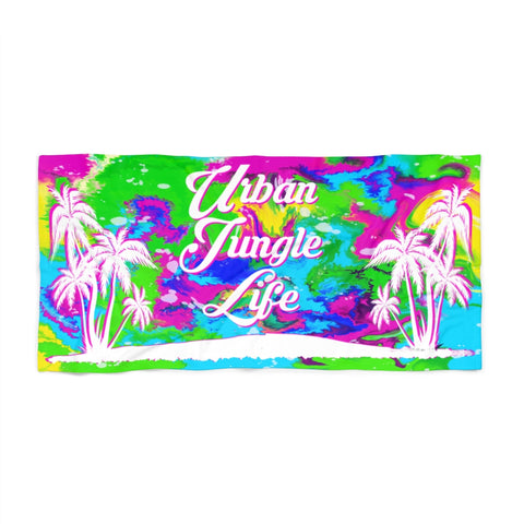 Liquid rainbow ink UJL Beach Towel