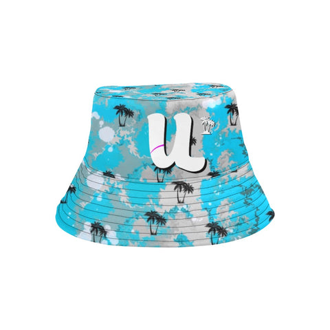 tropical blue ink Bucket Hat