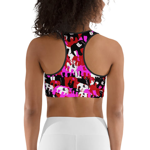Sports bra bombshell