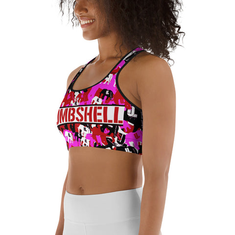 Sports bra bombshell