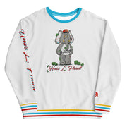 Huss ring cuff sweatshirt WHITE