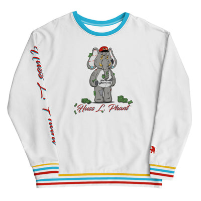 Huss ring cuff sweatshirt WHITE