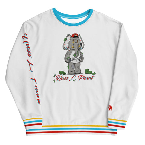 Huss ring cuff sweatshirt WHITE