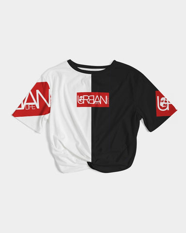 Red label 2 Women's Twist-Front Cropped Tee