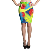Tropical pencil skirt