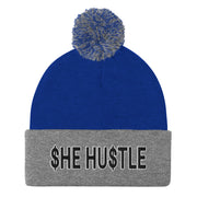 She Hustle Pom-Pom Beanies