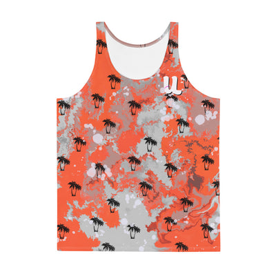 Tropical Orange Ink Tank Top