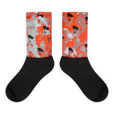 Tropical Orange Ink Socks