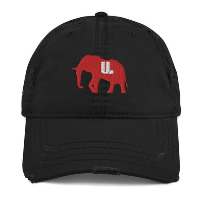 Classic Red logo Distressed Dad Hat