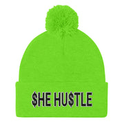 She Hustle Pom-Pom Beanies