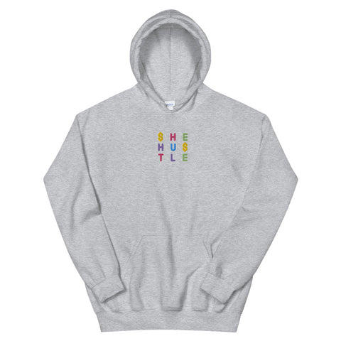 She Hustle rainbow hoodie