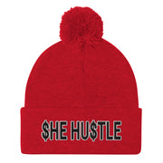 She Hustle Pom-Pom Beanies