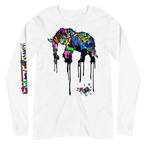 UJL graffiti hard drip Long Sleeve Tee