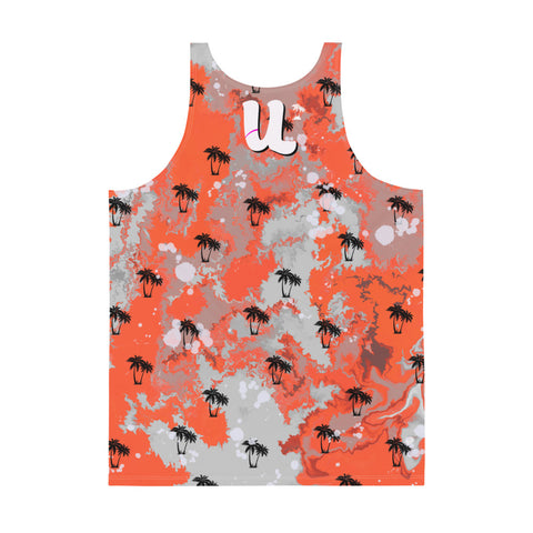 Tropical Orange Ink Tank Top