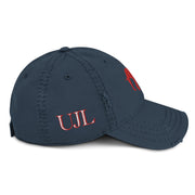 Classic Red logo Distressed Dad Hat