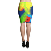 Tropical pencil skirt