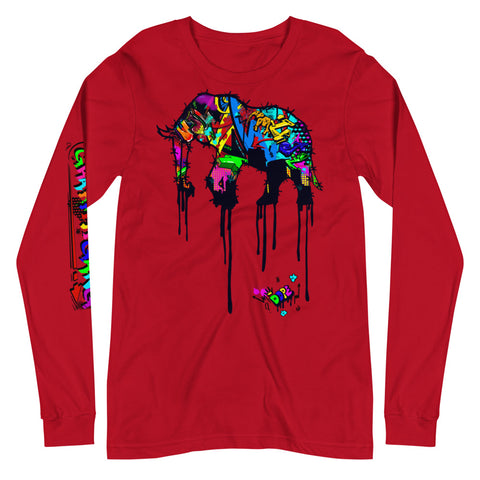 UJL graffiti hard drip Long Sleeve Tee