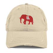 Classic Red logo Distressed Dad Hat