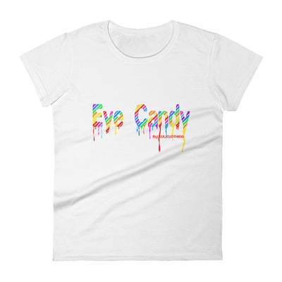 WHITE Eye Candy Drip tee