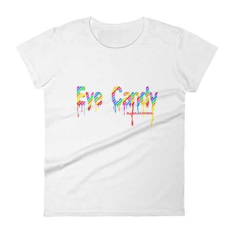 WHITE Eye Candy Drip tee