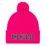 She Hustle Pom-Pom Beanies