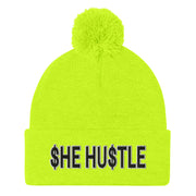 She Hustle Pom-Pom Beanies