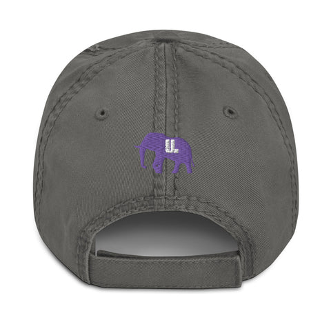 Multicolor SHE HUSTLE Distressed Dad Hat