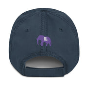 Multicolor SHE HUSTLE Distressed Dad Hat