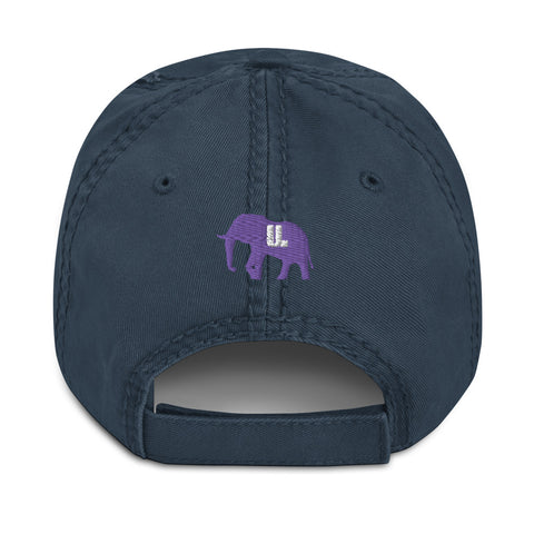 Multicolor SHE HUSTLE Distressed Dad Hat