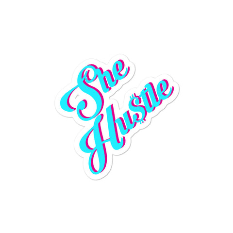 She Hustle Bubble-free stickers