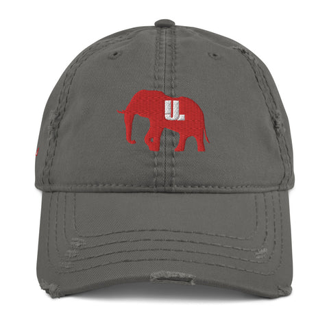 Classic Red logo Distressed Dad Hat