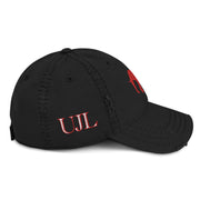 Classic Red logo Distressed Dad Hat