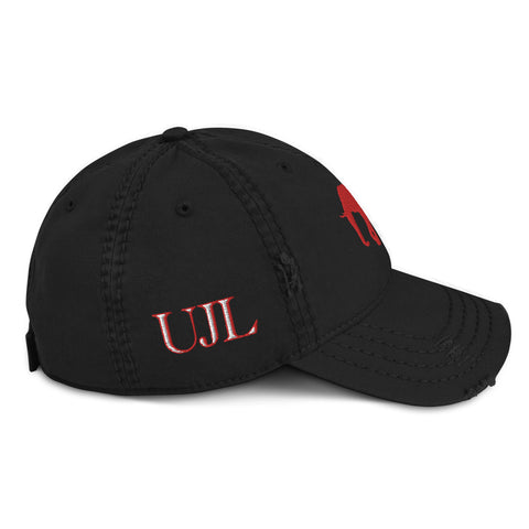 Classic Red logo Distressed Dad Hat