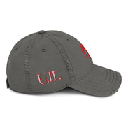 Classic Red logo Distressed Dad Hat