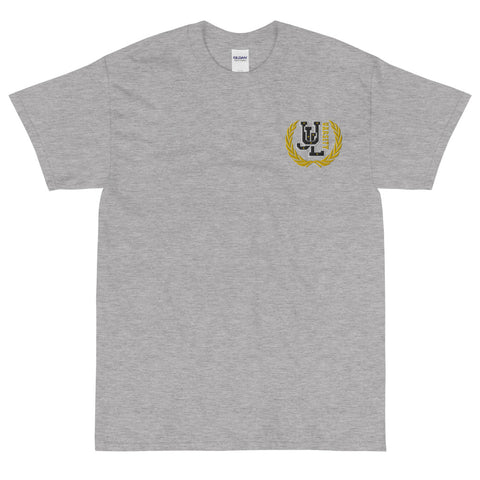 Varsity BLACK embroidered tee