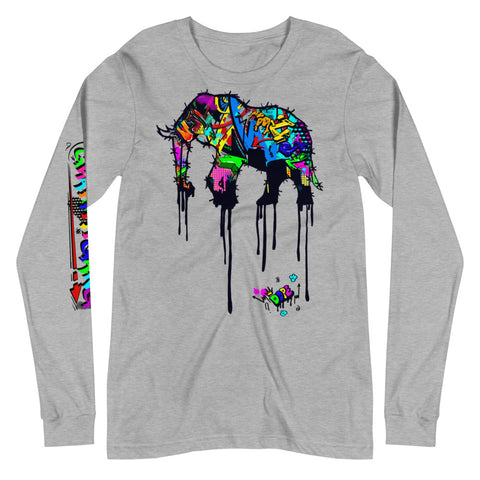UJL graffiti hard drip Long Sleeve Tee