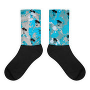Tropical Blue Ink Socks
