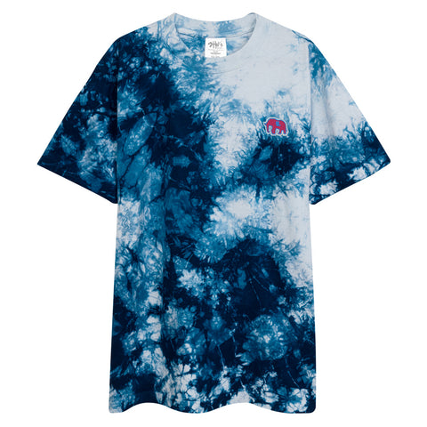 Logo patch  tie-dye t-shirt